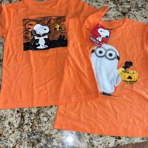 NWT set/2 kid’s character Halloween tshirt 3T